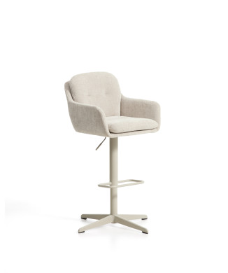 Lexa swivel stool in chenille