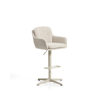 Lexa swivel stool in chenille