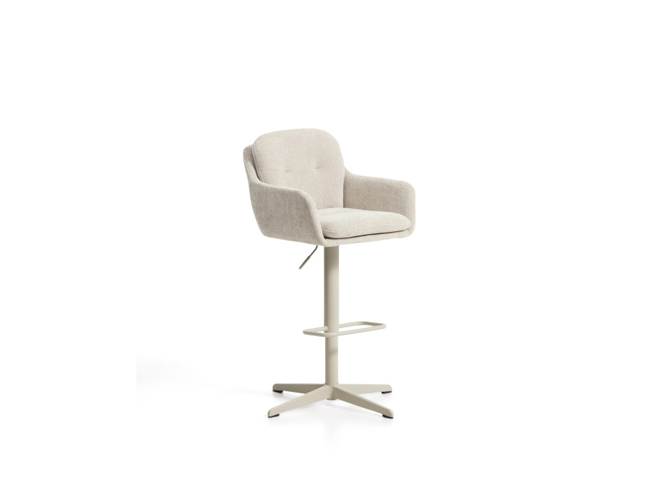 Lexa swivel stool in chenille