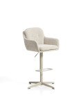 Lexa swivel stool in chenille