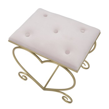 PINK HEART STOOL