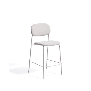 Meli stackable stool in chenille