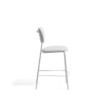 Meli stackable stool in chenille