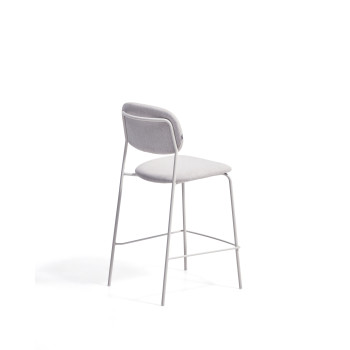 Meli stackable stool in chenille