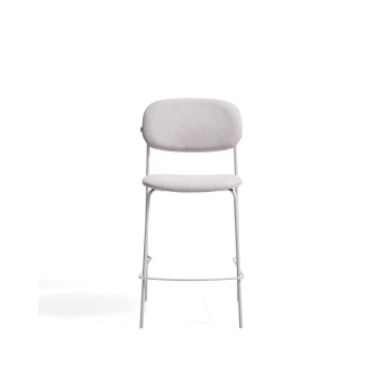 Meli stackable stool in chenille