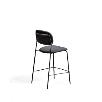 Meli stackable stool in chenille