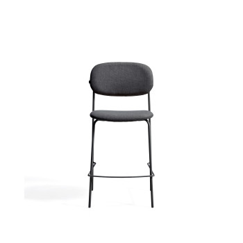 Meli stackable stool in chenille