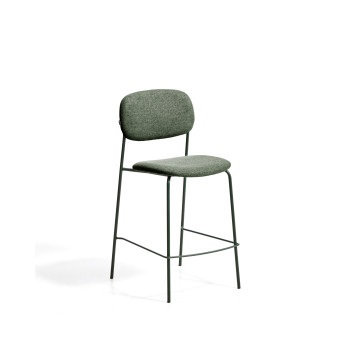 Meli stackable stool in chenille