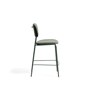 Meli stackable stool in chenille