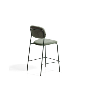 Meli stackable stool in chenille