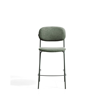Meli stackable stool in chenille