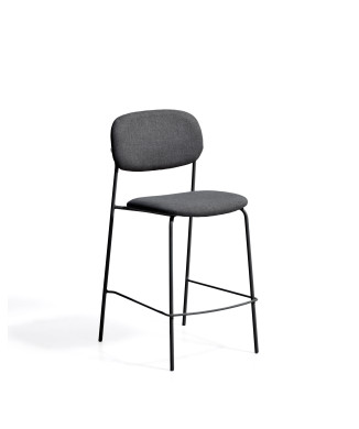 Meli stackable stool in chenille