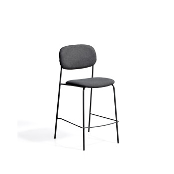 Meli stackable stool in chenille