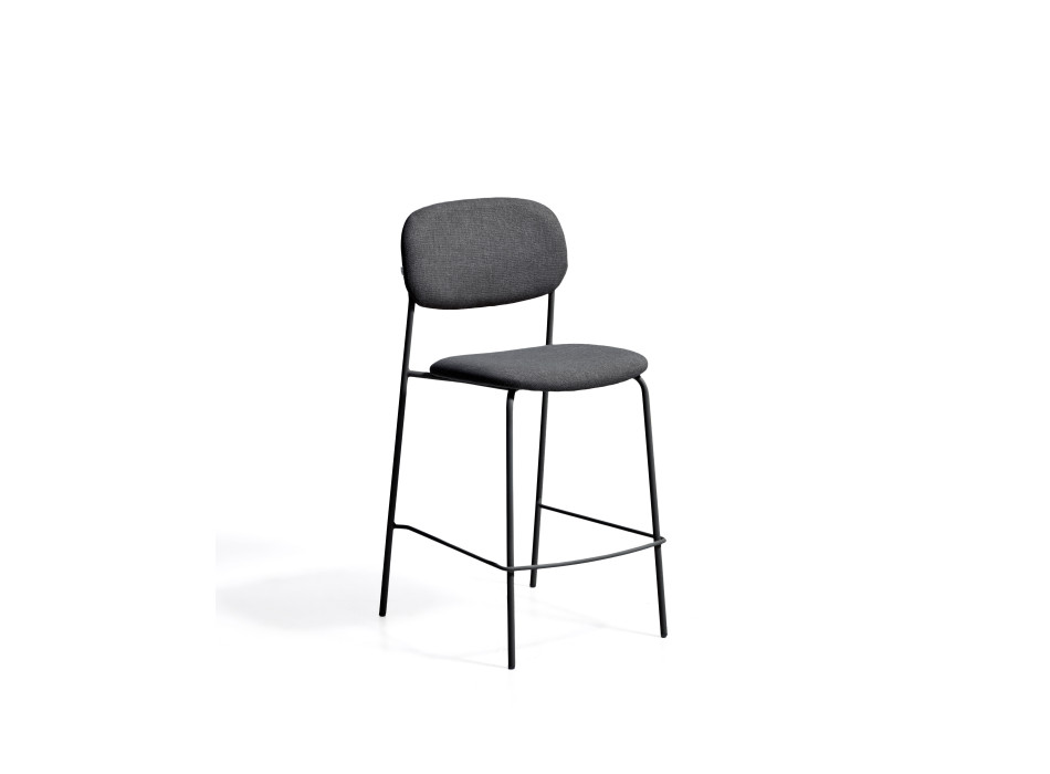 Meli stackable stool in chenille