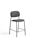 Meli stackable stool in chenille