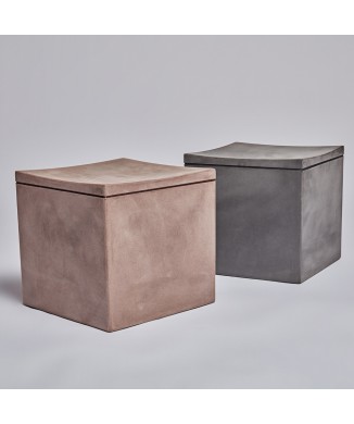 LOUNGE STOOL CUBE MOLESKIN SERRALUNGA