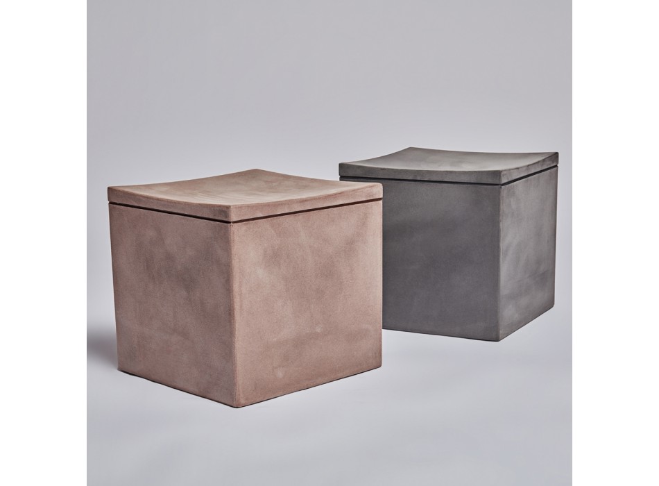 LOUNGE STOOL CUBE MOLESKIN SERRALUNGA