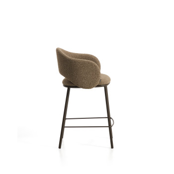 Maina stool in thick chenille