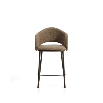 Maina stool in thick chenille
