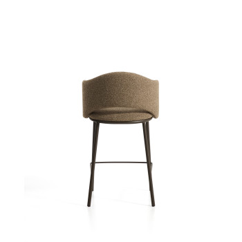 Maina stool in thick chenille