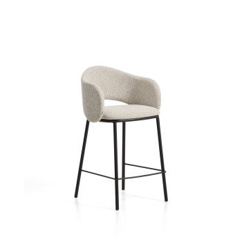 Maina stool in thick chenille