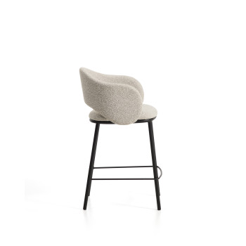 Maina stool in thick chenille