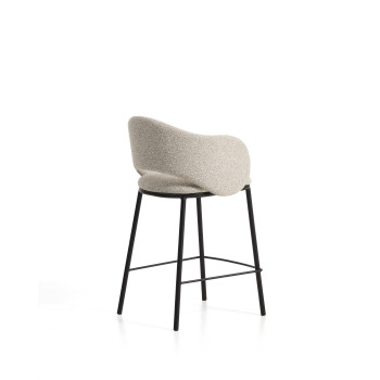 Maina stool in thick chenille