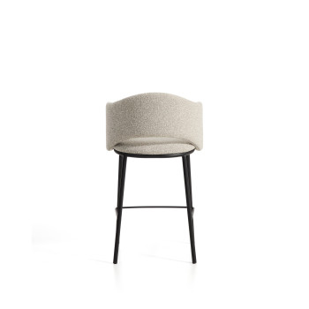 Maina stool in thick chenille