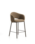 Maina stool in thick chenille