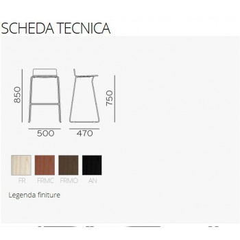 OSAKA METAL STOOL 5716-5717 PEDRALI