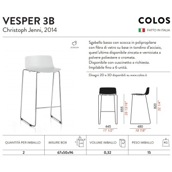 VESPER 3 COLOS stool