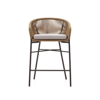 Yanet stool in beige rope, height 65 cm