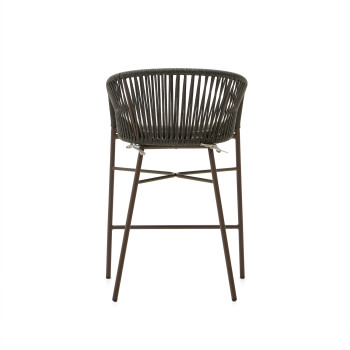 Yanet stool in green rope, height 65 cm