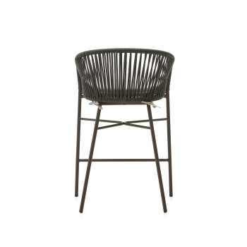 Yanet stool in green rope, height 65 cm