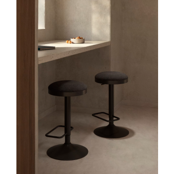 Zaib stool in chenille THE SHAPE