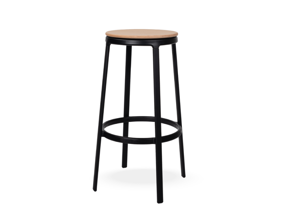 ROUND&ROUND - INFINITI swivel wooden bar stool