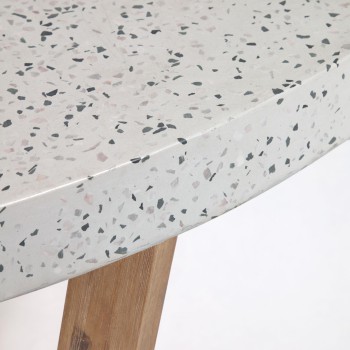 Shanelle round white terrazzo table Ø 120 cm
