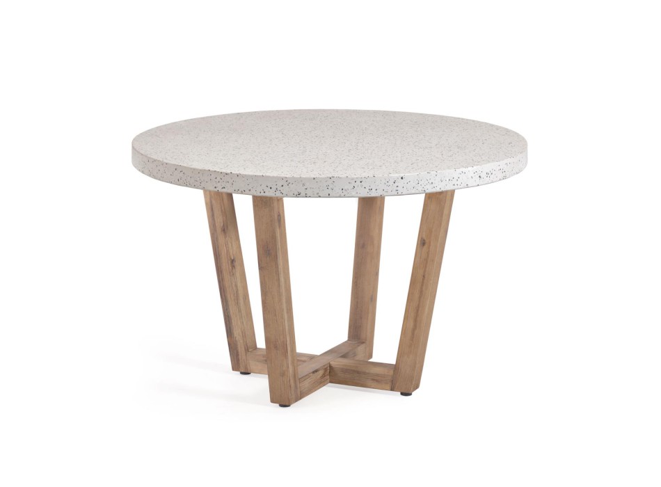 Shanelle round white terrazzo table Ø 120 cm