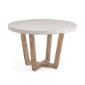 Shanelle round white terrazzo table Ø 120 cm