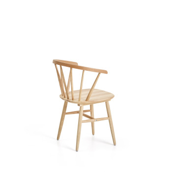 Silla Trise DM and madera maciza de caucho with natural lacquer