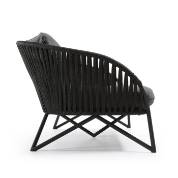 Sofá Branzie 3 squares of black corner 180 cm