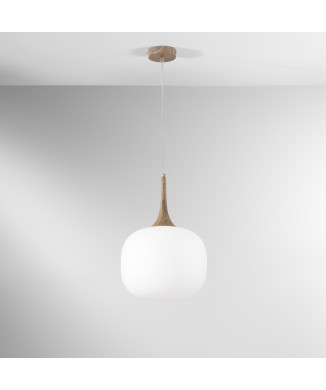 JAIPUR WHITE/WOOD SUSPENSION 1XE27 30X30X150CM
