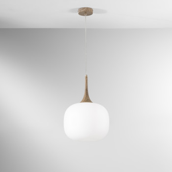 JAIPUR WHITE/WOOD SUSPENSION 1XE27 30X30X150CM