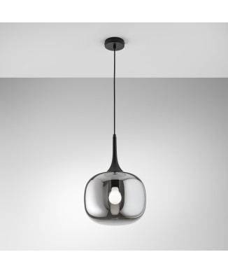 JAIPUR SMOKE/BLACK SUSPENSION LAMP 1XE27 30X30X150CM