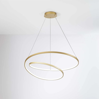 GOLD LIGHT LED SUSPENSION 60W 8000LM CCT 80X11.2X150CM
