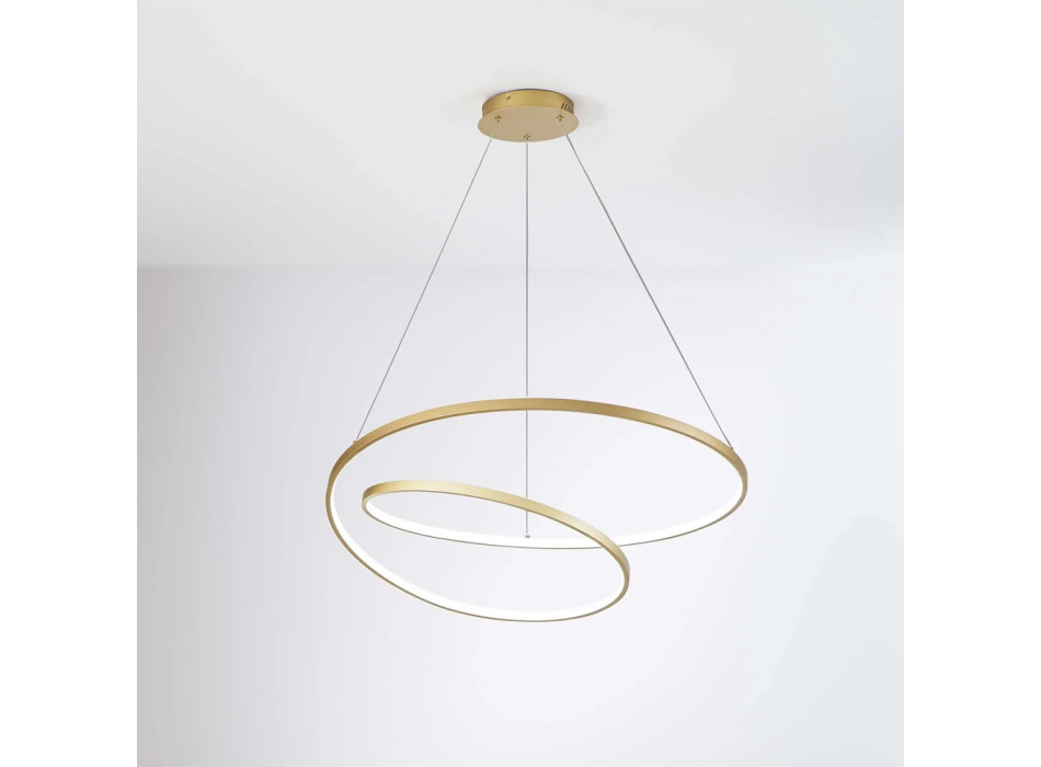 GOLD LIGHT LED SUSPENSION 60W 8000LM CCT 80X11.2X150CM