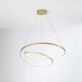 GOLD LIGHT LED SUSPENSION 60W 8000LM CCT 80X11.2X150CM