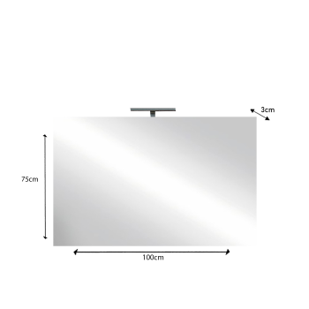 Mirror with LED light