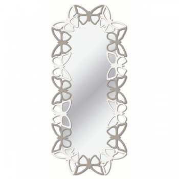 ERMES ivory and dove gray mirror P4994 Pintdecor
