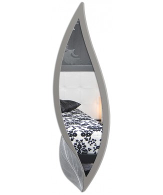 SILVER TAUPE PETAL MIRROR P4254 PINTDECOR